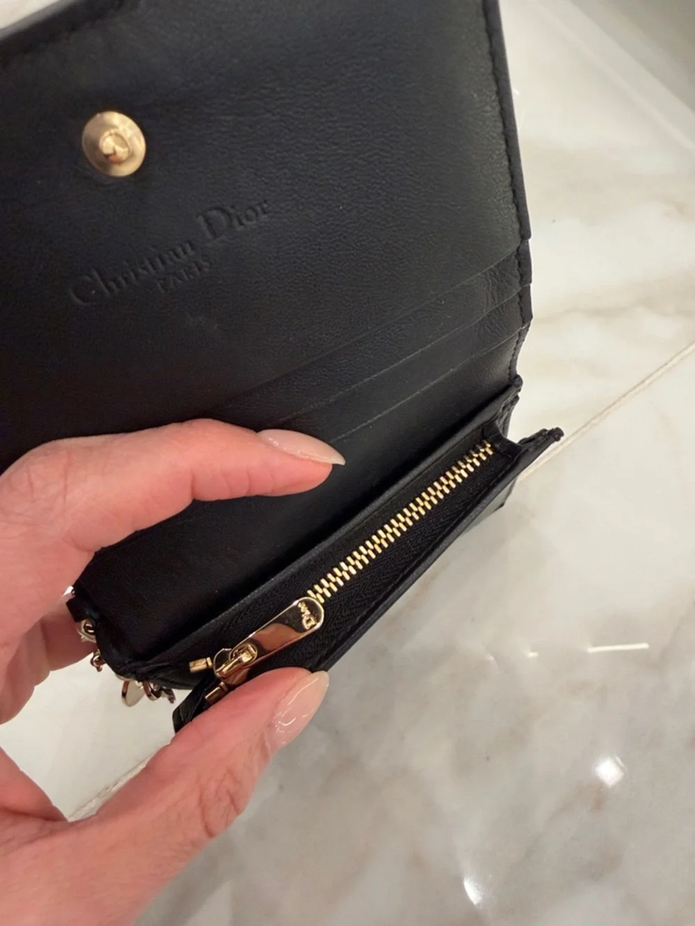Mini Lady Dior Gardenia Wallet